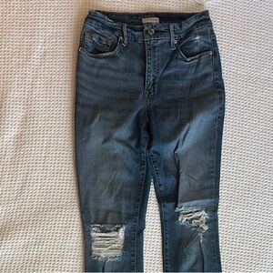 Good American Distressed Skinny Jeans in Blue